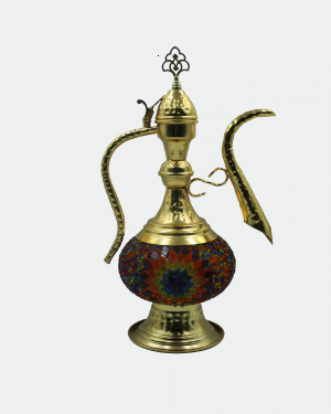 İbrik Mozaik Lamba-Gold Renk Pirinç
